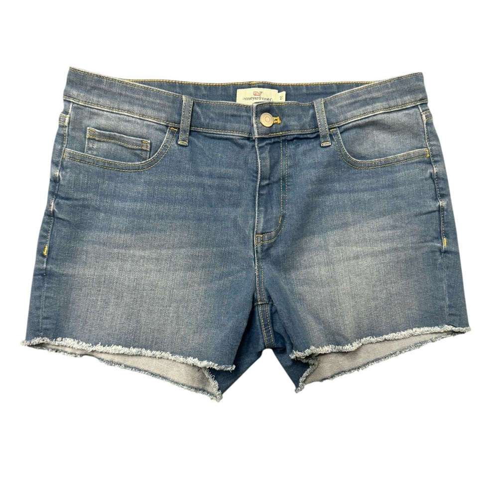 Vineyard Vines Raw Edge Denim Blue Denim Jean Shorts Size 27